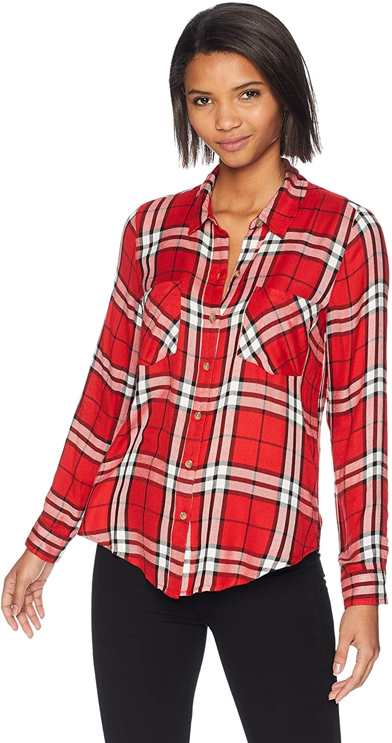 Lucky Brand Womens Plaid Button Up ...